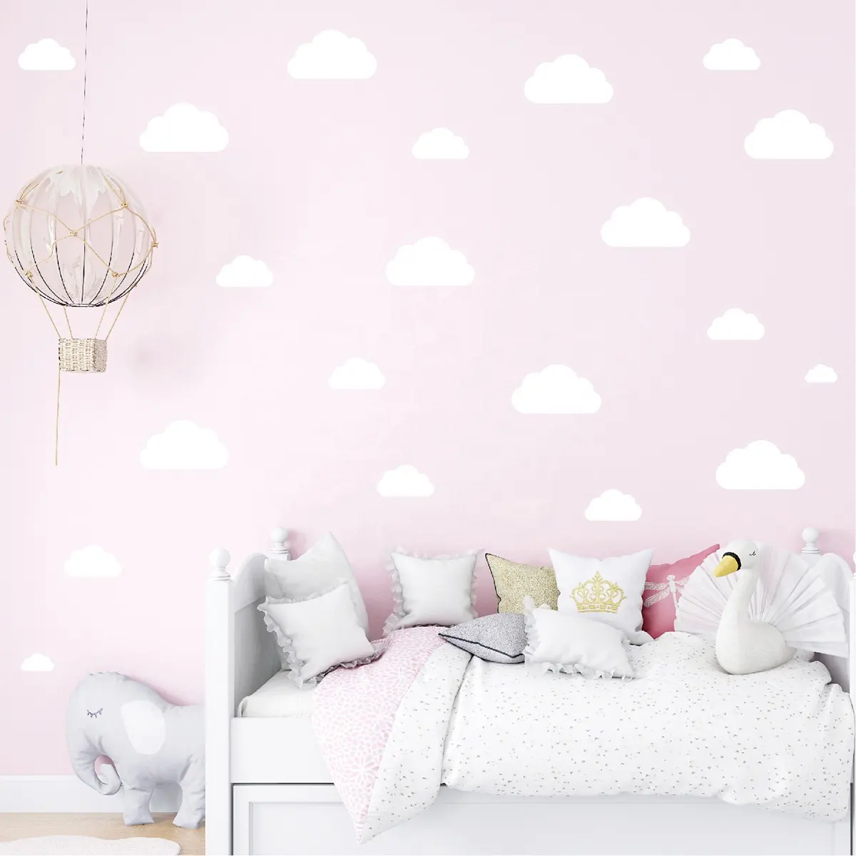 New Cloud Wall Decal White Home Decoration Boys and Girls Sky Living Room Nursery Children's Room home decoration wall sticker