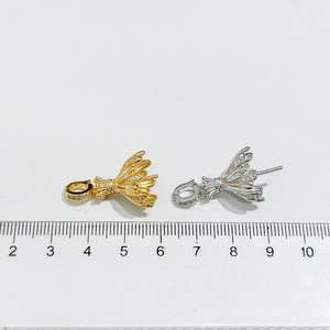 WENCHI S925 Silver Pendant Empty Holder DIY Accessories 14-16mm Round Bar Beads <b>Concealer</b> Necklace 10590 China - Product Image 3