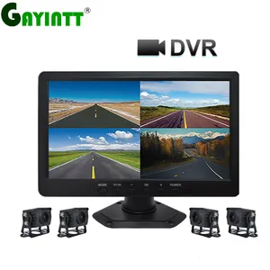 GAYINTTHD10インチカーモニター車両トラックバスナイトビジョンパーキングリアビューフロントビューカメラAHD 4chレコーダーDVR