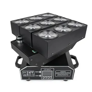 New Stage Light 9*10W RGBW 4in1 LED Matrix Moving Head Transformer Infinite Light for Show Club