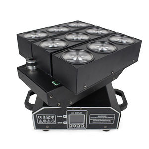 Projecteur de lumière de scène, matrice LED RGBW 4 en 1 avec tête mobile, lumière infinie pour Show <span class=keywords><strong>Club</strong></span>, 9x10W - Product Image 1