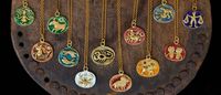 Collar con Colgante SongYi de Acero Inoxidable, Chapado en Oro de 18K al Vacío, con Signo Zodiacal, Joyería para Mujer, Uso Diario