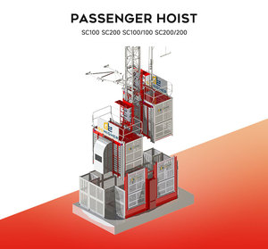 <span class=keywords><strong>Ascenseur</strong></span> <span class=keywords><strong>de</strong></span> <span class=keywords><strong>chantier</strong></span> SC200/200 à double cabine en acier, monte-personnes, commande VFD, ascenseurs temporaires pour bâtiments <span class=keywords><strong>de</strong></span> grande hauteur - Product Image 3