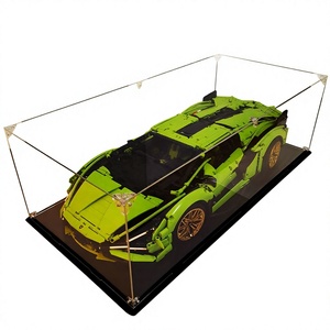 Boîte de présentation pour blocs de construction <span class=keywords><strong>Lego</strong></span> Lamborghini Bugatti, boîte personnalisée en acrylique anti-poussière - Product Image 1