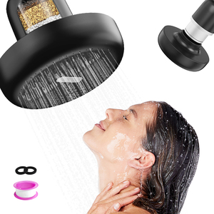 Filtre de pomme de douche 0728 pour eau dure, améliore la santé des cheveux et de la peau, minimise la perte, préserve les couleurs, adoucissant - Product Image 1
