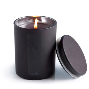 Mèche en verre noir mat, mèche en <span class=keywords><strong>bois</strong></span>, mèche en verre noir personnalisée, parfumée, vente en gros, pot de cire de soja, <span class=keywords><strong>bougie</strong></span> - Product Image 4