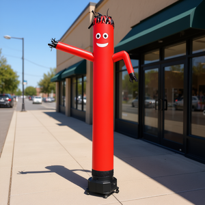 Muñeco Inflable Ondulante de 3 Metros Rojo para Publicidad Exterior con Ventilador, Resistente al Agua IPX3, Alimentado por Enchufe - Product Image 2