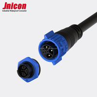 Jnicon 3 + 5 pines de alimentación y señal macho hembra IP67 conector de cable eléctrico impermeable