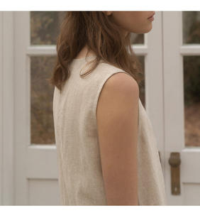 <span class=keywords><strong>Robe</strong></span> longue sans manches <span class=keywords><strong>en</strong></span> <span class=keywords><strong>lin</strong></span> pour femmes, Maxi, tissu <span class=keywords><strong>en</strong></span> <span class=keywords><strong>lin</strong></span>, respirant, ample, <span class=keywords><strong>grande</strong></span> <span class=keywords><strong>taille</strong></span>, été, Support personnalisé, 100% - Product Image 5