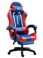 Fauteuil de jeu d'ordinateur de course inclinable pivotant ergonomique en cuir pu led silla gamer rgb chaise de jeu avec repose-pieds