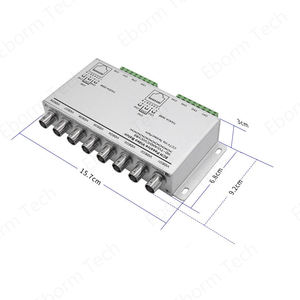 Balun de Video Pasivo de 8 Canales, Balun Múltiple de 8 Puertos HD-TVI AHD CIV CVBS CCTV a través de <span class=keywords><strong>Pares</strong></span> Trenzados - Product Image 6