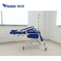 Chaise de transfusion médicale électrique à prix abordable pour la collecte de sang, la dialyse, la donatricité, l'infusion intraveineuse clinique
