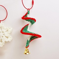 Vente chaude Tissu De Noël Tissage Décorations Arbres De Noël Carillons Éoliens Flocon De Neige Suspendus Décoratif En Peluche Porte-clés Jouets