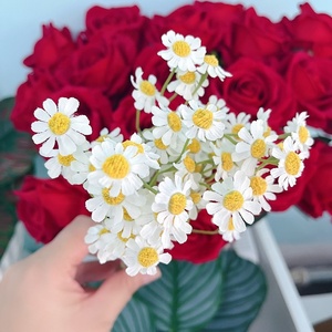 Ramo de flores de manzanilla de 26cm, margaritas artificiales para decoración de fiesta en casa, venta al por mayor, gran venta al por mayor - Product Image 6