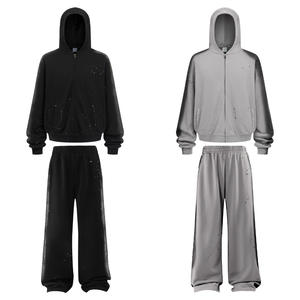 ARTIE Men's 2025 Autumn Winter Collection New Prints Customized Graffiti Washed Water Colors Zipper Sweatshirt Sweatpants <b>Suit</b> - Product Image 2