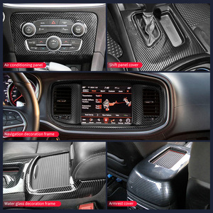 ชุดแต่งภายในคาร์บอนไฟเบอร์ Dodge Warrior 5 ชิ้น ชุดครอบแผงควบคุมแอร์ ครอบแผงเกียร์ ตกแต่งแผงหน้าปัด - Product Image 1