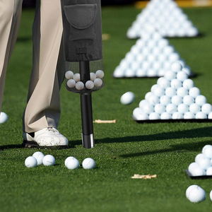 Sac/Outil de récupération de balles de golf portable avec dessus et dessous détachables, récupérateur de balles en plastique et nylon, noir/bleu/rouge - Product Image 2