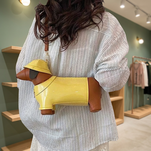 Nouveau Sac Bandoulière Femme en Cuir PU Style Chapeau de Chien, Vintage, pour Tous les Jours, Été comme Hiver, Fermeture Éclair, Sangle Unique - Product Image 2