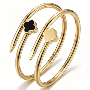 Cross Border Accessories Minimaliste Stainless Steel Men's Ethnic <b>Jade</b> Butterfly Design Fashion <b>Bangles</b> Brilliant Pigment Loss - Product Image 1