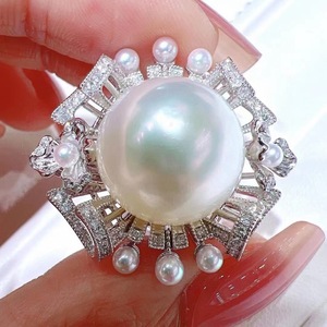 Nuevo Collar en Forma de Y con Perlas AK de Agua Dulce Naturales en Oro G18k de 3-4mm y 8-9mm, Anillos de Moda Transparentes y Perlados - Product Image 1