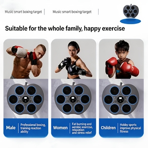 <span class=keywords><strong>Cible</strong></span> murale <span class=keywords><strong>de</strong></span> boxe musicale intelligente avec 6 pads et compteur <span class=keywords><strong>de</strong></span> vitesse sans fil 18 vitesses pour la maison et la salle <span class=keywords><strong>de</strong></span> sport - Product Image 5