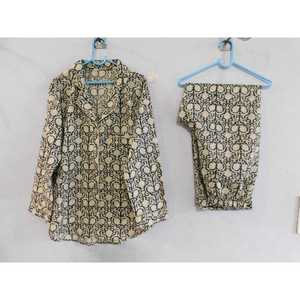 Ladies Summer Pajama Set Floral Printed 100% Cotton Long Sleeve Woven Top and <b>Pants</b> Comfortable Sleepwear Night Suit Casual - Product Image 6