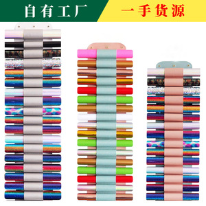 Cross-border wholesale <b>vinyl</b> leather roll holders, DIY large capacity <b>vinyl</b> hanging bags, gift wrapping storage bags - Product Image 5