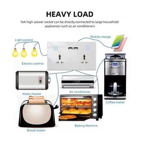 Enchufe de Pared Universal Inteligente WIFI Tuya de 147 mm, 16 A, con 2 Puertos USB Tipo-C PD20W, Control Remoto, Compatible con Alexa y Google Home, Táctil, de Plástico - Product Image 5