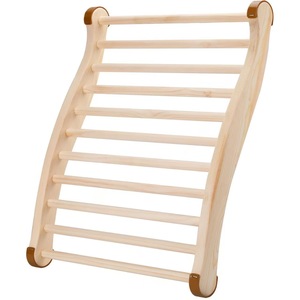 Respaldo de Sauna de Madera con Forma de Ola en S, Material Natural, Diseño Minimalista para Cuarto de Sudoración - Product Image 1