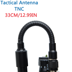 ABBREE 33cm/12.99In TNC VHF UHF doble banda 144/430Mhz plegable cuello de cisne táctico Walkie Talkie antena para TK-378 UN/PRC-152 148 - Product Image 6