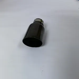 Araba güçlendirme paslanmaz çelik titanyum kaplama siyah 4.5 inç susturucu egzoz tailpipe titanyum egzoz borusu