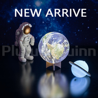 Lampe Fusée à Imprimé 3D, Veilleuse à LED, Chargeur USB, Lampe de Navette Spatiale et Lumières de Lune, Décoration de Table pour Amoureux de l'Espace