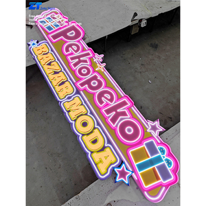 Cao cấp 3D Acrylic <span class=keywords><strong>LED</strong></span> thắp sáng dấu hiệu & mỹ Neon Logo bảng tùy chỉnh cho cửa hàng chiếu sáng phía trước nhà sản xuất - Product Image 2