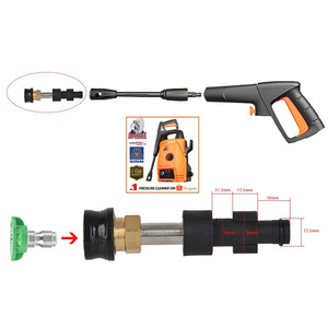 Adaptateur de pistolet à eau haute pression Hanggao 1/4 à connexion rapide en laiton et acier inoxydable pour nettoyeur haute pression et dégraissage - Product Image 3