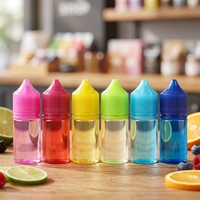 Flacon compte-gouttes PET transparent personnalisé de 30 ml (1 oz) pour huile, jus, encre, parfum, sel liquide – Modèle V3