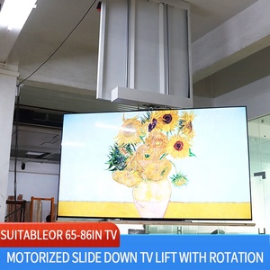 Support de télévision motorisé <span class=keywords><strong>escamotable</strong></span> en acier laminé à froid, réglable en hauteur par commande électrique, pour montage au <span class=keywords><strong>plafond</strong></span> ou dissimulé dans une armoire de <span class=keywords><strong>lit</strong></span> - JGST - Product Image 6