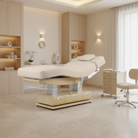 Camilla de Masaje Eléctrica de 4 Motores para Tratamientos de Belleza, Spa, Terapia, Salón de Cosmética, Extensión de Pestañas y Faciales