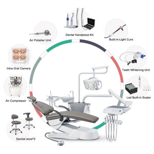 LK-AF100 Unité dentaire de luxe Foshan, fauteuil dentaire complet avec moteur <span class=keywords><strong>Timotion</strong></span> et tubes d'air et d'eau importés, prix - Product Image 1