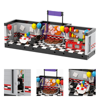 MOOXI Bricks MOC1281-A 745 pièces FNAF Midnight Bear Stage Modèle d'assemblage DIY Jouets éducatifs Ensembles de blocs de construction Jouets pour enfants