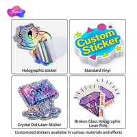 Autocollants d'emballage personnalisés avec logo, couleur CMYK, holographiques, imperméables, formes personnalisées, tailles personnalisées, impression numérique autocollante