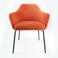 Chaise de réception moderne pour visiteurs, vente en gros d'usine, avec structure en acier et coussin confortable, idéale pour atelier, hôtel, salon