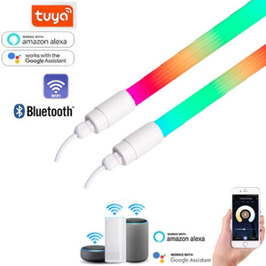 Tube lumineux LED fluorescent RGBW T8 TUYA WIFI APP IC avec interrupteur marche/arrêt, compatible <span class=keywords><strong>Google</strong></span> Home Alexa, RGB+W 3000K 4000K, prise US EU UK AU - Product Image 1