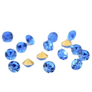Strass ronds en verre coloré de qualité supérieure, à dos plat, pour décorations d'ongles, autocollants acryliques DIY - Product Image 4