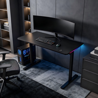 Bureau d'ordinateur PRORIALS, bureau PC, poste de travail gaming, design moderne, table gaming avec étagère extensible, bureau gaming pour la maison
