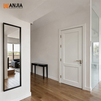 WANJIA Swing Design Porte arquée en bois massif Porte de la chambre intérieure Porte ronde en bois pour maison