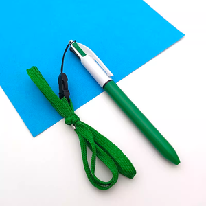가능 P05 사용자 정의 1.0mm 플라스틱 볼펜 4 색 끈 사용자 정의 로고 학교/사무실 사용 4 색 잉크 - Product Image 5