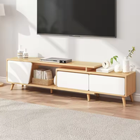 Meuble TV moderne pour salon, petit appartement, pieds en bois massif, meubles de maison