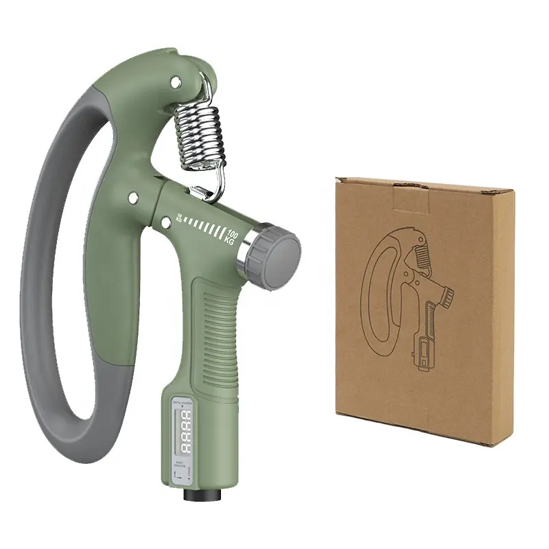 Amazon Heet Verkoop Elektronische Digitale Tellen Hand Strengthener Trainer 10-100kgs Hand Spier Ontwikkelaar Hand Gripper