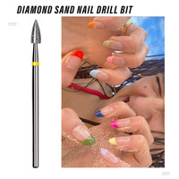 Accessoire de polissage pour nail art, fraise diamantée en forme de balle pour prétraitement et retrait de vernis à ongles, pour cuticules