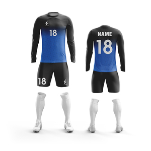Uniforme de Fútbol Personalizado, Conjunto Completo de Fútbol, Manga Larga, Tela Transpirable, Traje de Entrenamiento de Fútbol, Conjunto de Camiseta y Pantalones Cortos de <span class=keywords><strong>Portero</strong></span> - Product Image 2